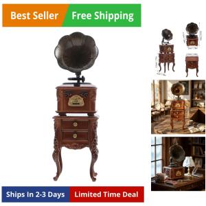 Mini Vintage Phonograph for Dollhouse Decor