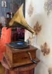 Unique Handmade Wooden Antique Gramophone Phonograph