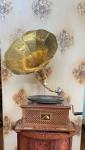 Unique Handmade Wooden Antique Gramophone Phonograph