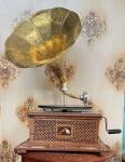 Unique Handmade Wooden Antique Gramophone Phonograph