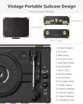 Bluetooth Vinyl Record Player with Built-In Speakers