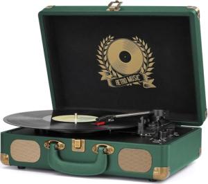 Vintage Bluetooth Vinyl Record Player Suitcase Design