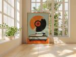 Retro Gramophone Wall Art Canvas Print