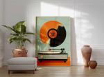 Retro Gramophone Wall Art Canvas Print