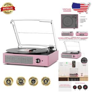 Bluetooth Vintage Record Player with Built-in Speakers