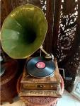 Antique HMV Wind-Up Gramophone Record Player