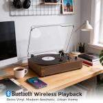 Vintage Bluetooth Vinyl Player with Stereo Speakers