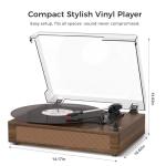 Vintage Bluetooth Vinyl Player with Stereo Speakers