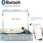 Retro Bluetooth Vinyl Record Player with Speakers