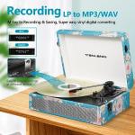 Retro Bluetooth Vinyl Record Player with Speakers