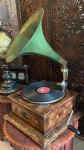 HMV Wind-Up Antique Gramophone Record Player