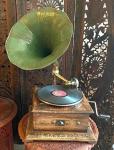 HMV Wind-Up Antique Gramophone Record Player