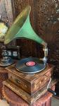 HMV Wind-Up Antique Gramophone Record Player
