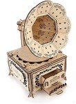 Eco-Friendly 3D Wooden Gramophone Puzzle Model