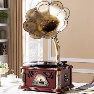 Bluetooth Retro Gramophone Player with Hi-Fi Sound