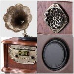 Retro Bluetooth Gramophone Vinyl Record Player