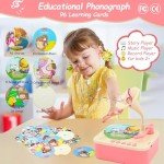Pink Kids Phonograph with 99 Story Cards