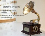 Vintage Style Gramophone Record Player with Copper Horn