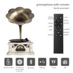 Vintage Bluetooth Gramophone Record Player with USB