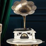 Vintage Bluetooth Gramophone Record Player with USB
