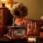 Retro Bluetooth Gramophone Vinyl Record Player