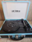 Teal Vintage Bluetooth Suitcase Record Player
