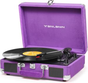 Velvet Portable Vintage Turntable for Vinyl Records
