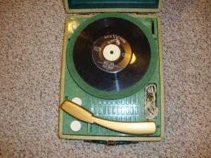 Vintage Capri 200 Suitcase Record Player with Elvis