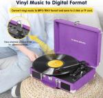 Portable Vintage Suitcase Vinyl Record Player