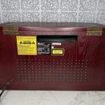 Vintage Mahogany Record Player with Radio and CD