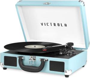 Victrola Bluetooth Portable 3-Speed Gramophone Player