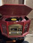Memorex Vintage Style Mahogany Record Player