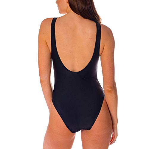 Kiniki Black Ladies Swimsuit One Piece Backless Women's Monokini - Handmade in England