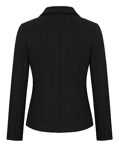 MINTLIMIT Cropped Blazer for Women Long Sleeve Classic Jacket Tailored Casual Size 12 14 (B-Black M)