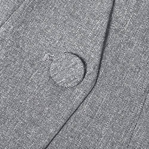 YYNUDA Women's Suit 2 Piece Slim Fit One Button Blazer Jacket Office Work Trouser Suits Skirt Suits, L, Light Grey 1