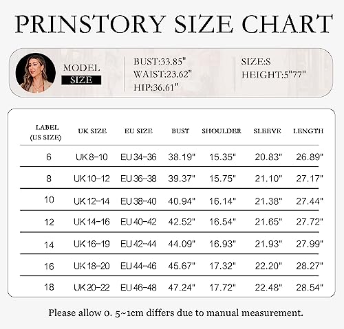 PrinStory Womens Blazer Suit Open Front Cardigan Adjustable Sleeve Work Office Blazer Jacket with Buttons Pockets (Black, 18-20)