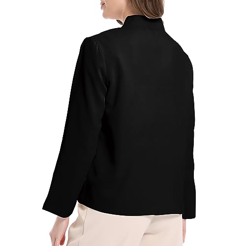 FWAY Blazer for Women Long Sleeve Suit Jacket Open Front Cardigan Casual Blazers for Ladies Work Office Suit Bolero Plus Size Black