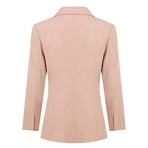 YUNCLOS Women’s 2 Piece Suit Set One Button Blazer Jacket Formal Office Work Trouser Suits Business Smart Suit Jacket and Trouser Pink