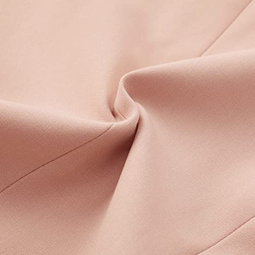 YUNCLOS Women’s 2 Piece Suit Set One Button Blazer Jacket Formal Office Work Trouser Suits Business Smart Suit Jacket and Trouser Pink