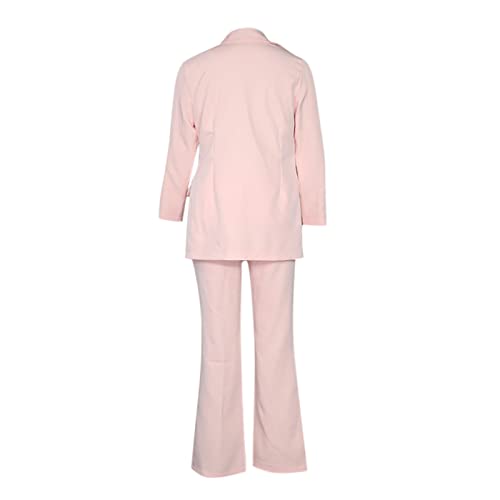 Women's Suit Formal 2 Piece Blazer Set Casual Loose Solid Color Suits Blazers and Trousers Suit Set for Work Office Wedding Business Sale Promotion Clearance