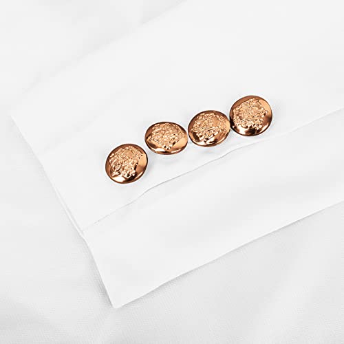 Women's Two-Piece Suit Set Plain Trouser Suit Long Sleeve Notched Double Breasted Blazer Jacket + Bootcut Suit Pants Solid Work Business Office Casual Smart Suit Sets Ladies UK Clearance White