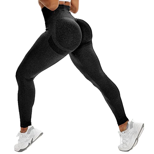 RIOJOY Scrunch Gym Seamless Leggings Women High Waist Ruched Butt Lifting Sports Leggings