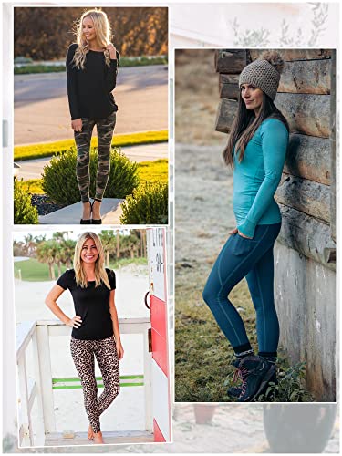 Love My Fashions® Women's High-Waisted Yoga Leggings Buttery Soft Tummy Control Workout Running Tights Squat Proof Sportswear Gym Leggings with Pockets