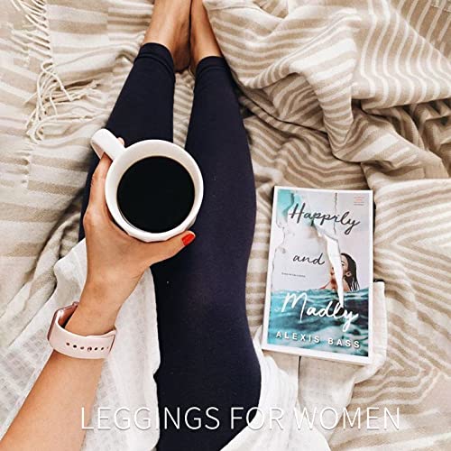 Blisset High Waisted Leggings for Women - Soft Athletic Tummy Control Pants for Running Cycling Yoga Workout - - L-X-L