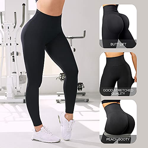 DOULAFASS Women Butt Lift Leggings, Seamless Gym Scrunch Bums High Waisted TIK Tok Leggings