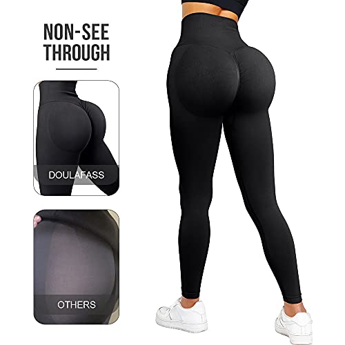 DOULAFASS Women Butt Lift Leggings, Seamless Gym Scrunch Bums High Waisted TIK Tok Leggings