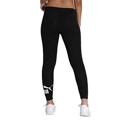 PUMA Women's Ess Logo Leggings Tights, Puma Black, M UK