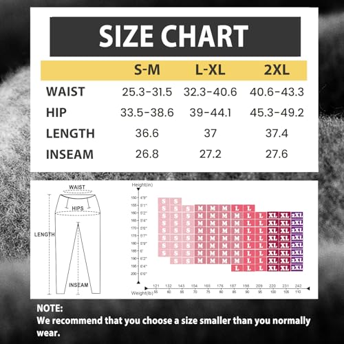 AMIYOYO Thermal Leggings Women with Pockets High Waist Fleece Lined Leggings Warm Winter Fur Yoga Pants Tummy Control Trousers Soft Stretchy Tights Workout Yoga Gym Running(Black,S-M)