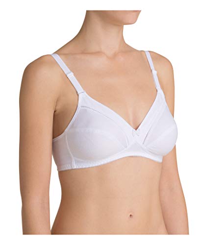 Triumph Women's Cotton Classic Stretch N Non-Wired Wireless Bra, White (White 0003), 34B (Manufacturer Size: 75B)