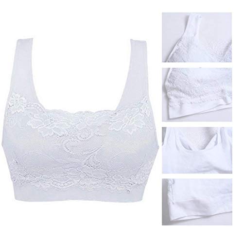 Litthing Women Sports Bra Seamless Comfortable Soft Breathable Ladies Lace Bras Removable Padded Tops Push up Underwear Packs for Yoga Fitness Exercise